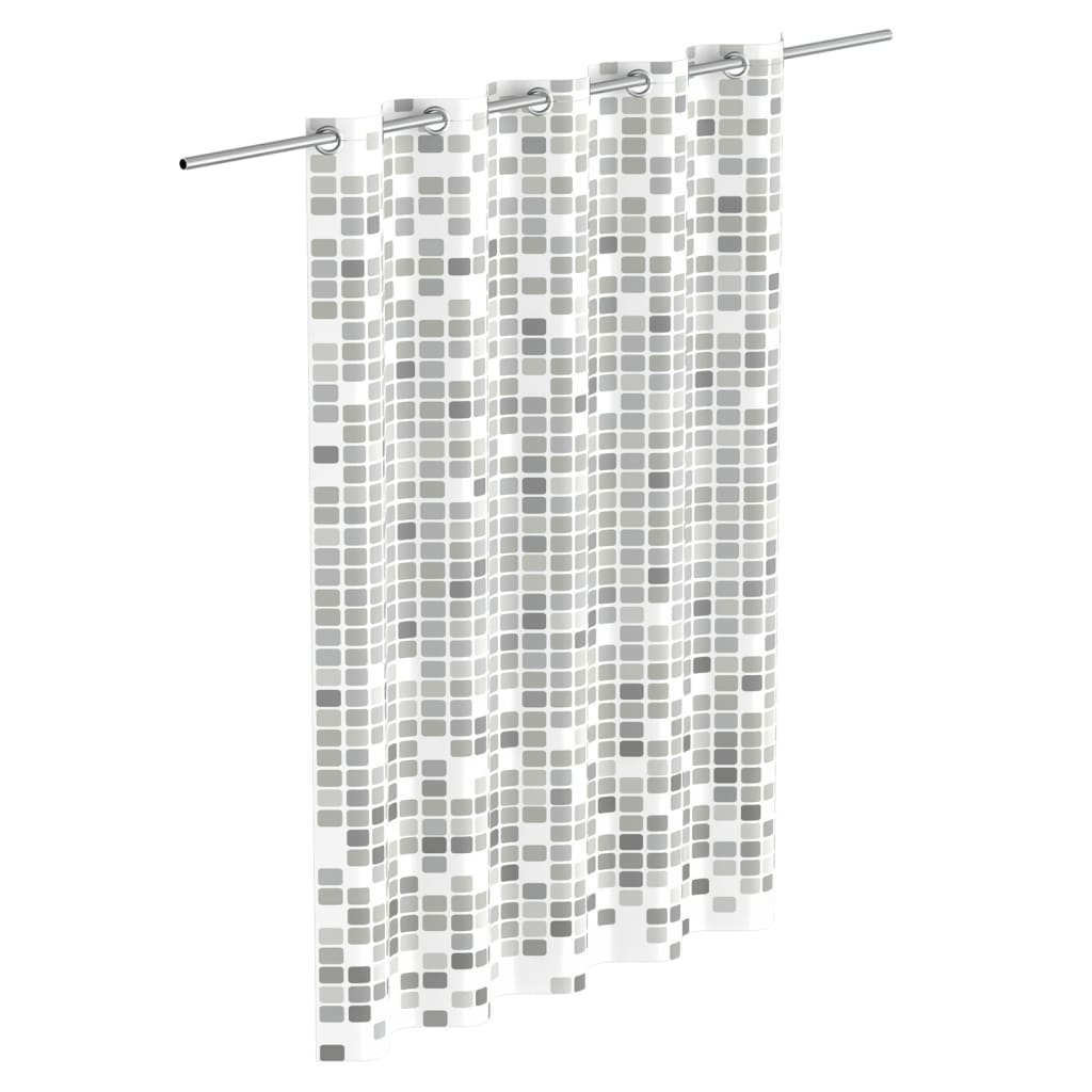 Eisl Eisl shower curtain with mosaic 200x180x0.2 cm gray