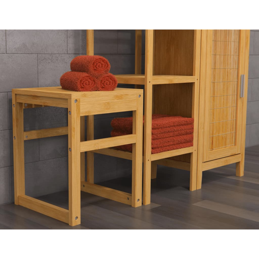 Eisl Badezimmerhocker 35x35x45 cm Bambus