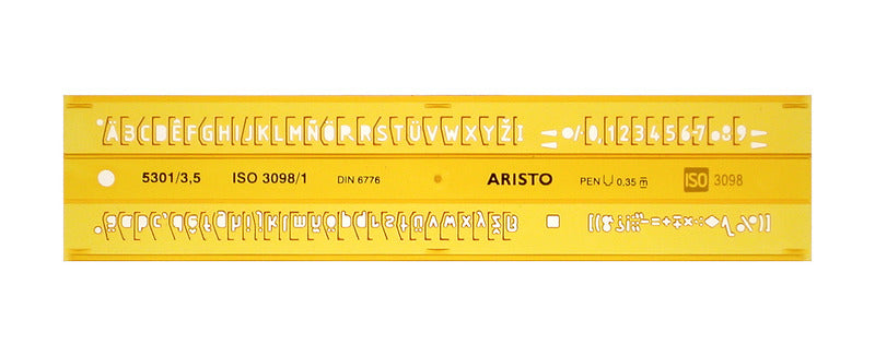 Aristo aristo ar-5301 3 lettersjabloon 3,5mm h-profiel schriftvorm b recht