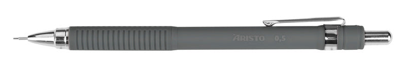 Aristo ar-85711 Druckbleistift mattgrau 0,5 Gummigriff, Metallclip