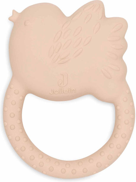 Jollein - baby bijtring rubber - lovely birds - bijtspeelgoed - stevig, zacht en veilig - vogel