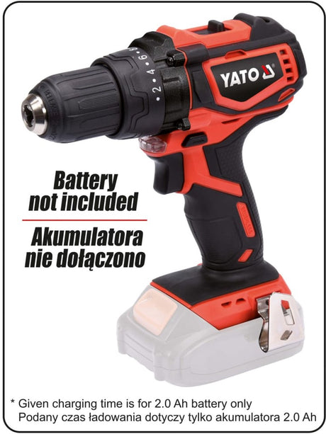 Yato 18v-Serie – Akku-Bohrschrauber – bürstenlos – 2000 U/min – Metallgehäuse