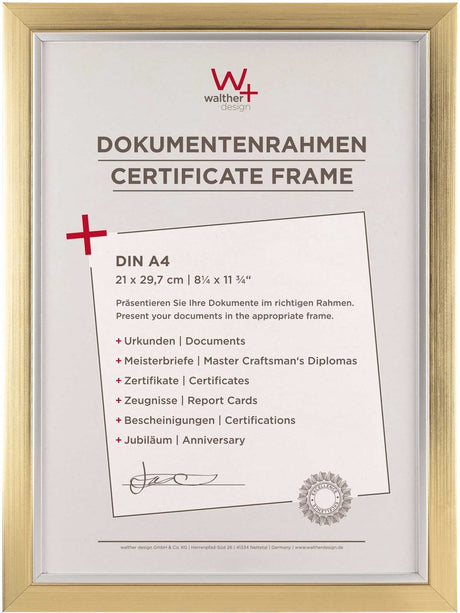Walther beyond - Fotorahmen - Fotogröße 21x29,7 cm (Din A4) - Champagner