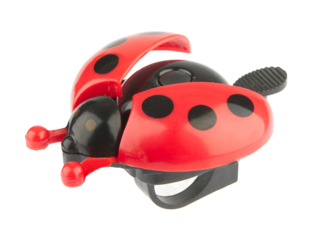 BICYLY BELL PEXKIDS Ladybugs avec des ailes ouvertes - Black rouge