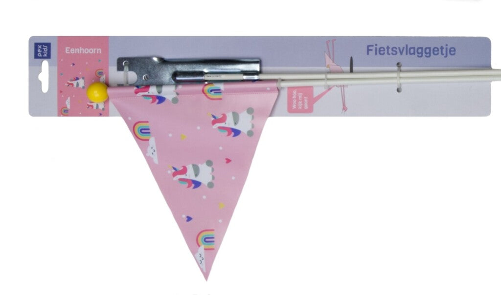 Security flag Pexkids Unicorn Pink with unicorn print