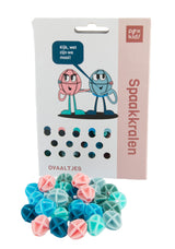 Spanninga Bicycle Speaking Perlen Pexkids Ballen sortiert 6-Farben (30 Teile auf der Karte)