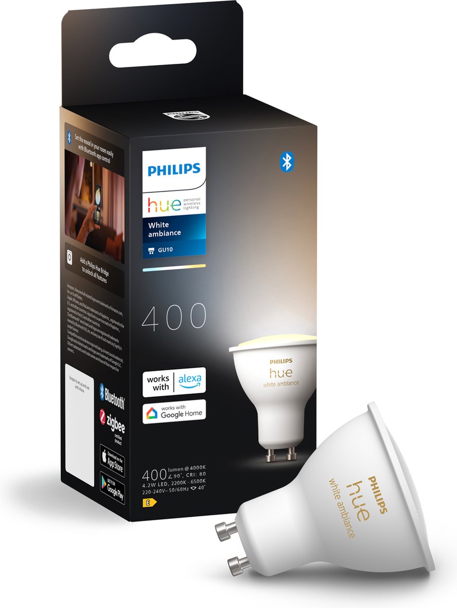 Philips hue spot - warm-tot koelwit licht - 1 pack - gu10