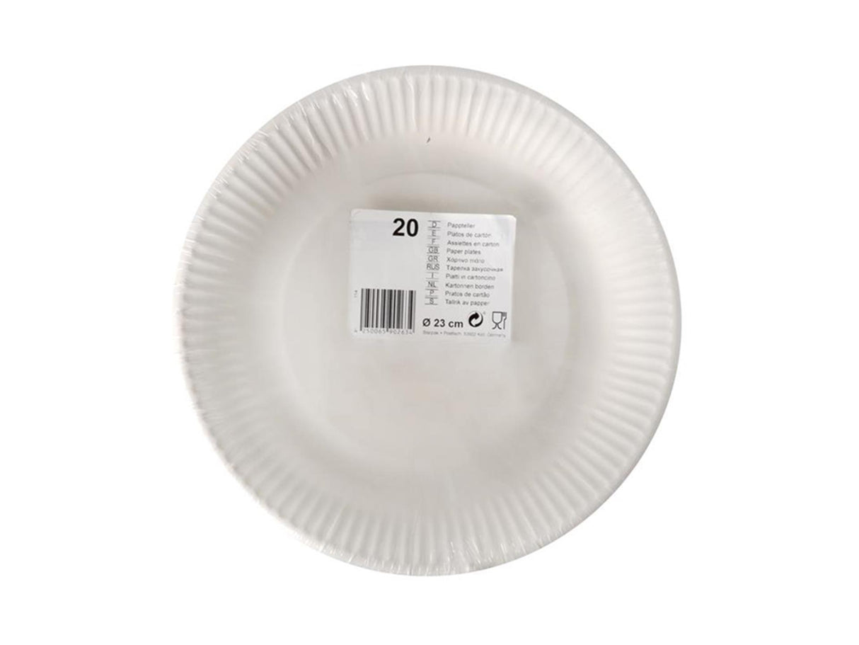 Papstar 20 Teller Pappe ø23cm weiß