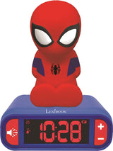 Lexibook-Wecker mit Nachtlicht, 3D-Design, Spiderman und Soundeffekten