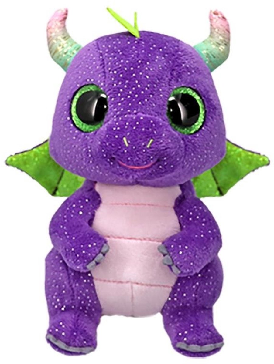 Ty Beanie Boo Daphne Lila Dino, 15 cm