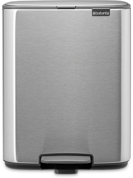 Brabantia Bo Treteimer – 12 Liter – mattierter Stahl, fingerabdrucksicher
