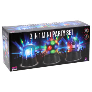 Partyzeit! Party Time Mini-Disco-Set mit 3 Stück