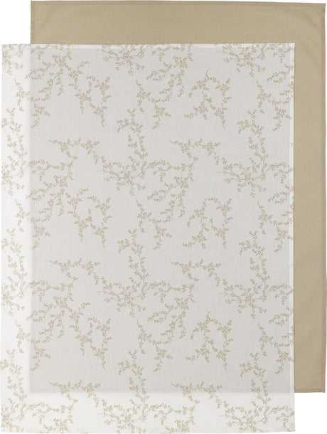 Meyco Baby-Zweige-Bettlaken – 2er-Pack – Sand – 100 x 150 cm – 0,3 tog