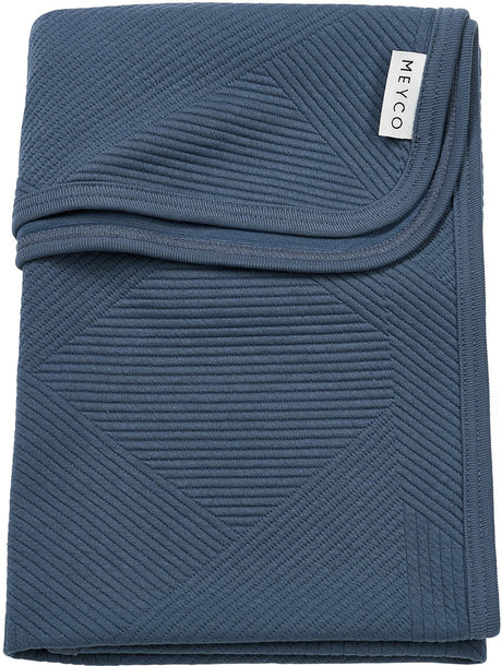 Meyco Baby-Jacquard-Kinderbettdecke – Indigo – 75 x 100 cm – 0,5 Tog