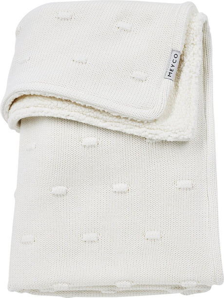 Meyco Baby Knots Teddy-Kinderbettdecke – gebrochenes Weiß – 75 x 100 cm – 2,0 Tog