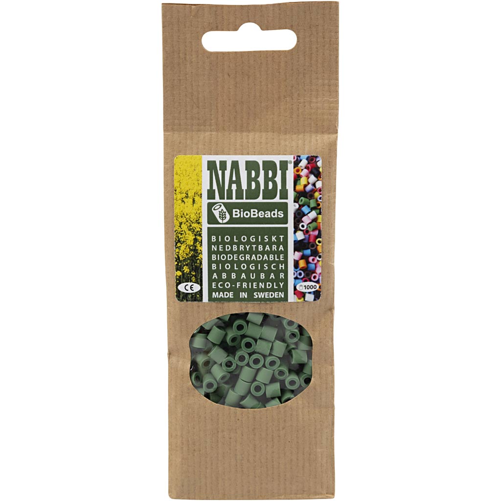 Creativ Company Nabbi Biobeads 5x5mm dunkelgrün - 1000 Stk.