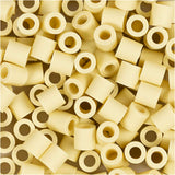 Nabbi-Bioperlen von , Größe 5x5 mm, Lochgröße 2,5 mm, mittel, hellgelb, 1000 Stück 1 Box