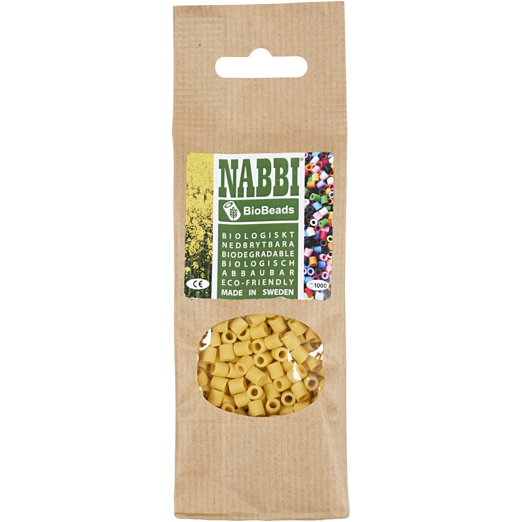 Creativ Company Nabbi Biobeads 5x5mm gelb - 1000Stk.