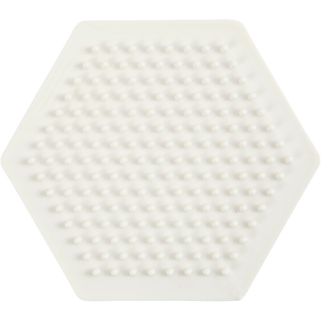 Creativ Company Nabbi Biobeads Grundplatte, Sechseck, Größe 8,5x8,5 cm, mittel, 1 Stück