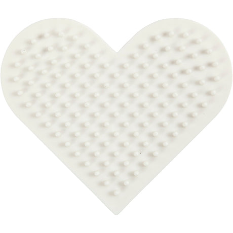 Creativ Company Nabbi Biobeads Grundplatte, kleines Herz, Größe 7x8,5 cm, mittel, 1 Stück