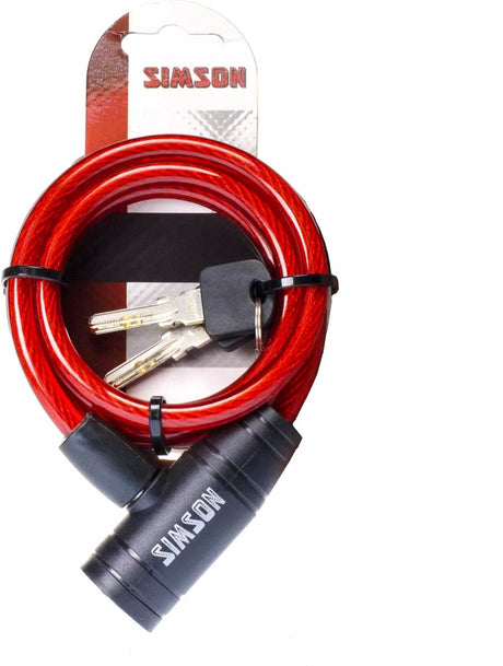 Simson spiraalkabelslot kinder 8mm 90cm