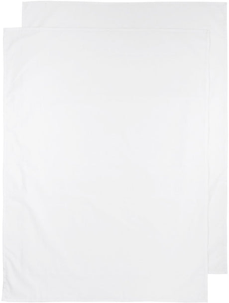 Meyco Baby-Uni-Bettlaken – 2er-Pack – weiß – 75 x 100 cm – 0,3 tog