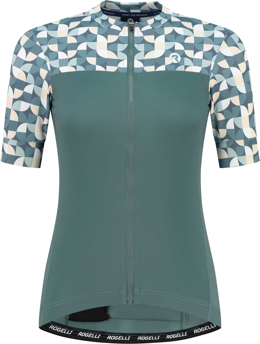 Rogelli essential graphic fietsshirt - korte mouwen - dames - mint - maat s