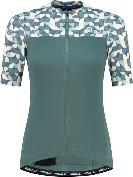 Rogelli essential graphic fietsshirt - korte mouwen - dames - mint - maat s