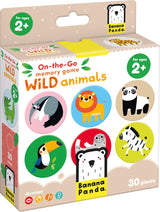 Bananen-Panda-Notizspiel für unterwegs, wilde Tiere 2+