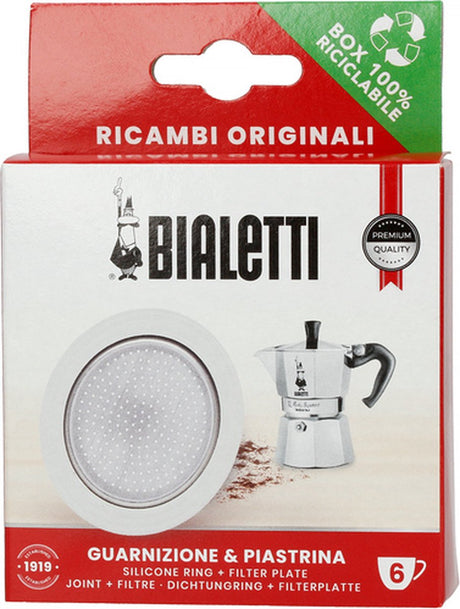 Bialetti Filterplatten-Silikonring – passend für Brikka 4 Tassen und Moka Induktion 6 Tassen – Original-Ersatzteil