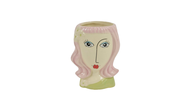 Lady pot ceramic d9x12h pink