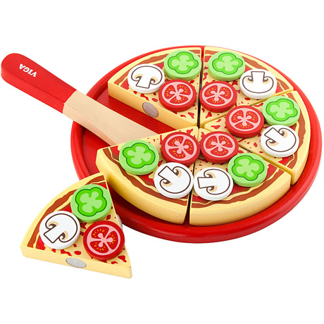 Viga Spielpizza aus Holz, Größe 23x3,5 cm, 1 Stück