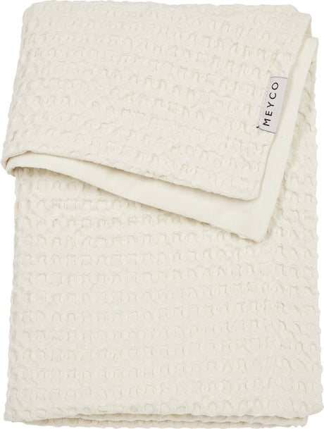 Meyco Baby-Waffel-Baumwoll-Kinderbettdecke – Natur – 100 x 150 cm – 1,0 Tog