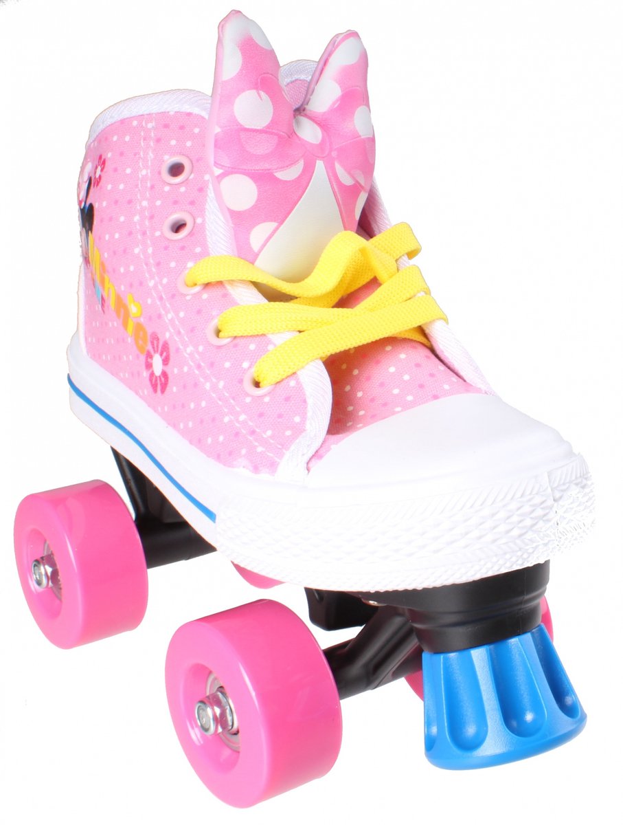 Minnie Mouse Roller Skates Girls Pink Weiß Größe 28