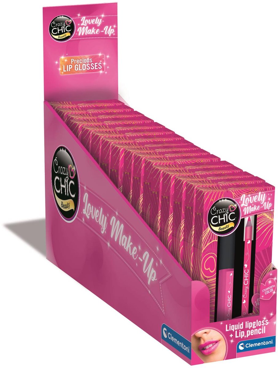 Clementoni Crazy Chic Lipgloss und Lipliner Erdbeere