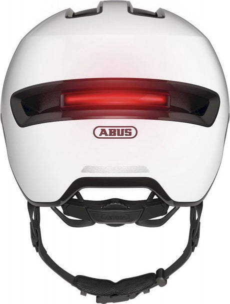 Abus Fahrradhelm Hud-Y Ace Shiny White S - 51-55 cm - Weiß - Geeignet für den Einsatz an Elektrofahrrädern - Stadtfahrrädern - 400 g