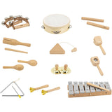 Viga Aktivitätsbrett mit Schlaginstrumenten, H: 48 cm, L: 75, B: 6,6, 12 Teile 1 Karton