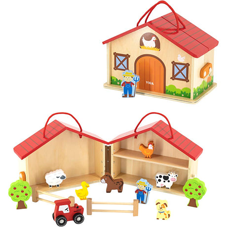 Viga Bauernhof-Set, H: 13 cm, L: 23 cm, B: 17 cm, 1 Stück