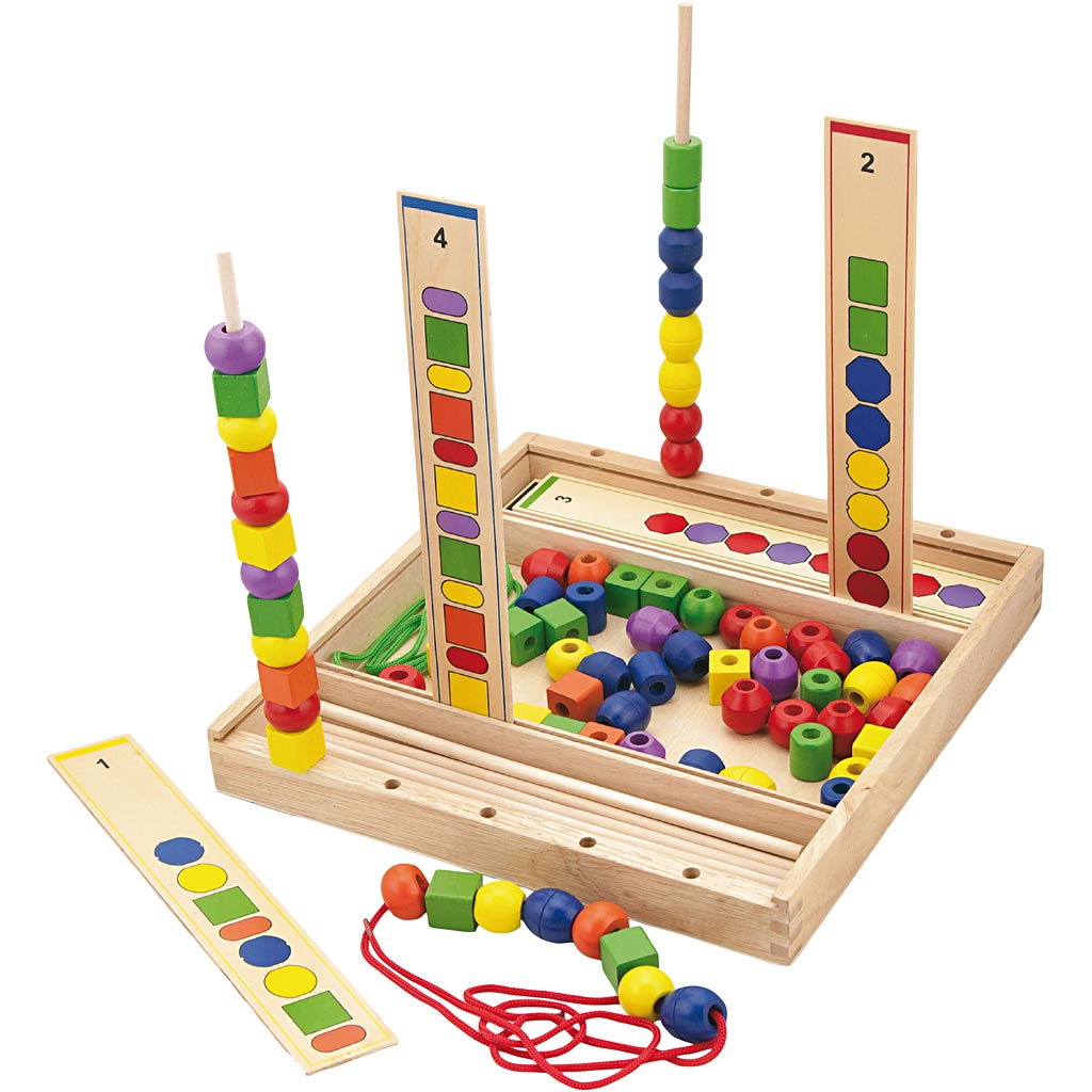 Viga Perlenspiel, H: 4 cm, L: 33 cm, B: 33 cm, 94 Teile 1 Box