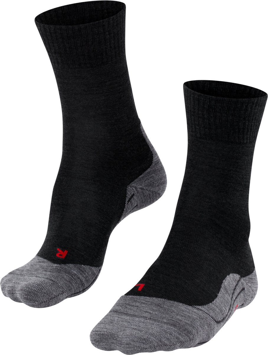 Falke TK5 Anti-Blister Wandersocken aus dünnem Woll-Funktionsmaterial Herren Schwarz - Größe 46-48