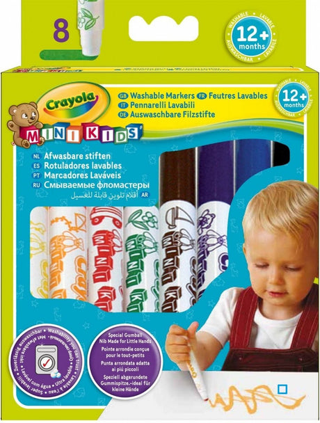 Crayola – Mini Kids – Filzstifte – 8 Filzstifte für Kinder – sicher und waschbar