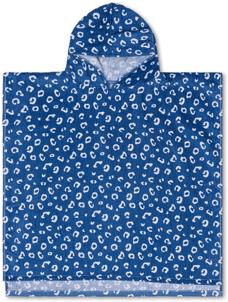 Leopard | Blauer Strandponcho 65 x 65 cm