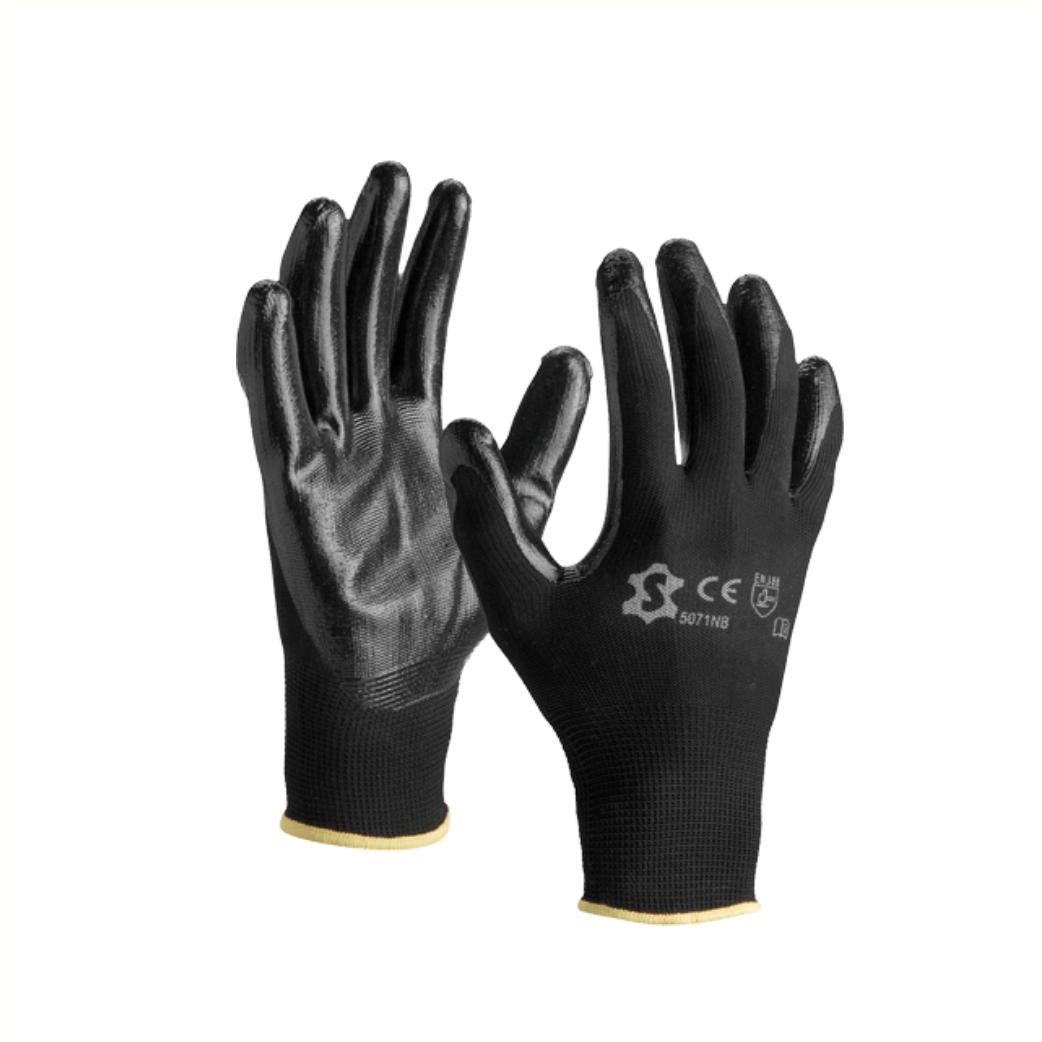 Gloves Nitril Polyester Size 8 L