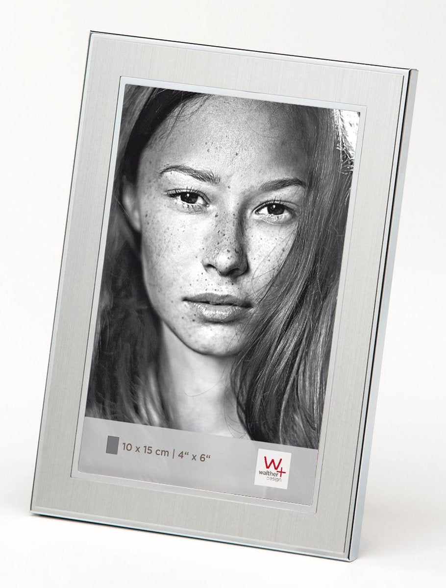 Walther Jazz - Porträtrahmen aus Metall - Fotogröße 10x15 cm - Silber
