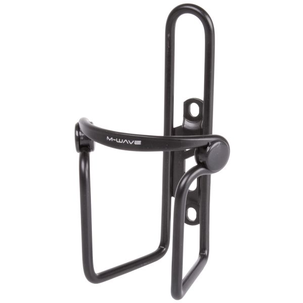 M-Wellen-Bidonhalter Aluminium mit PVC-Klemmen schwarz