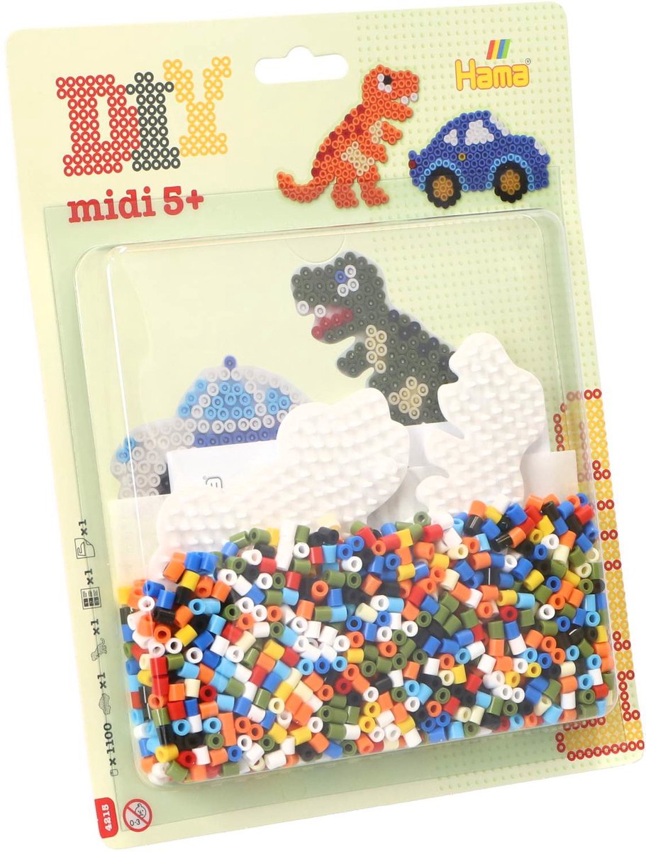Hama -Eisenperlen 1100 Stück Dino