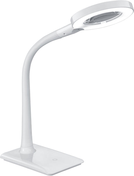 Trio Lupo - Tischleuchte - weiß - inkl. 1x SMD 5 W - Vergrößerung 3x - 4-Stufen-Touch - flexibel