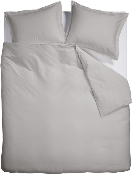 Ambiante satin uni dekbedovertrek - tweepersoons - 200 x 200 220 cm - grijs