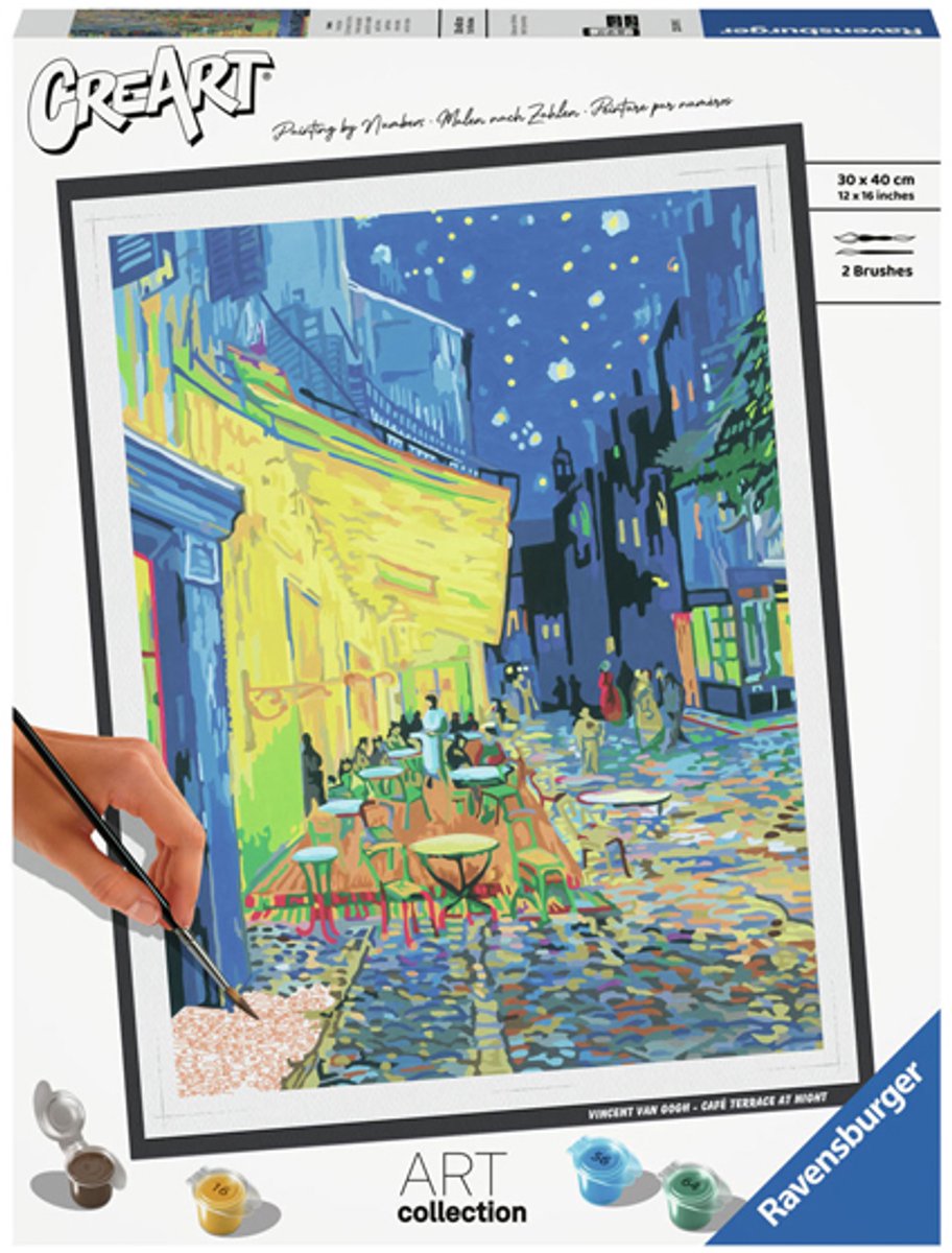 Ravensburger Kreart Gemälde bei Nummer - Café Terrace Van Gogh