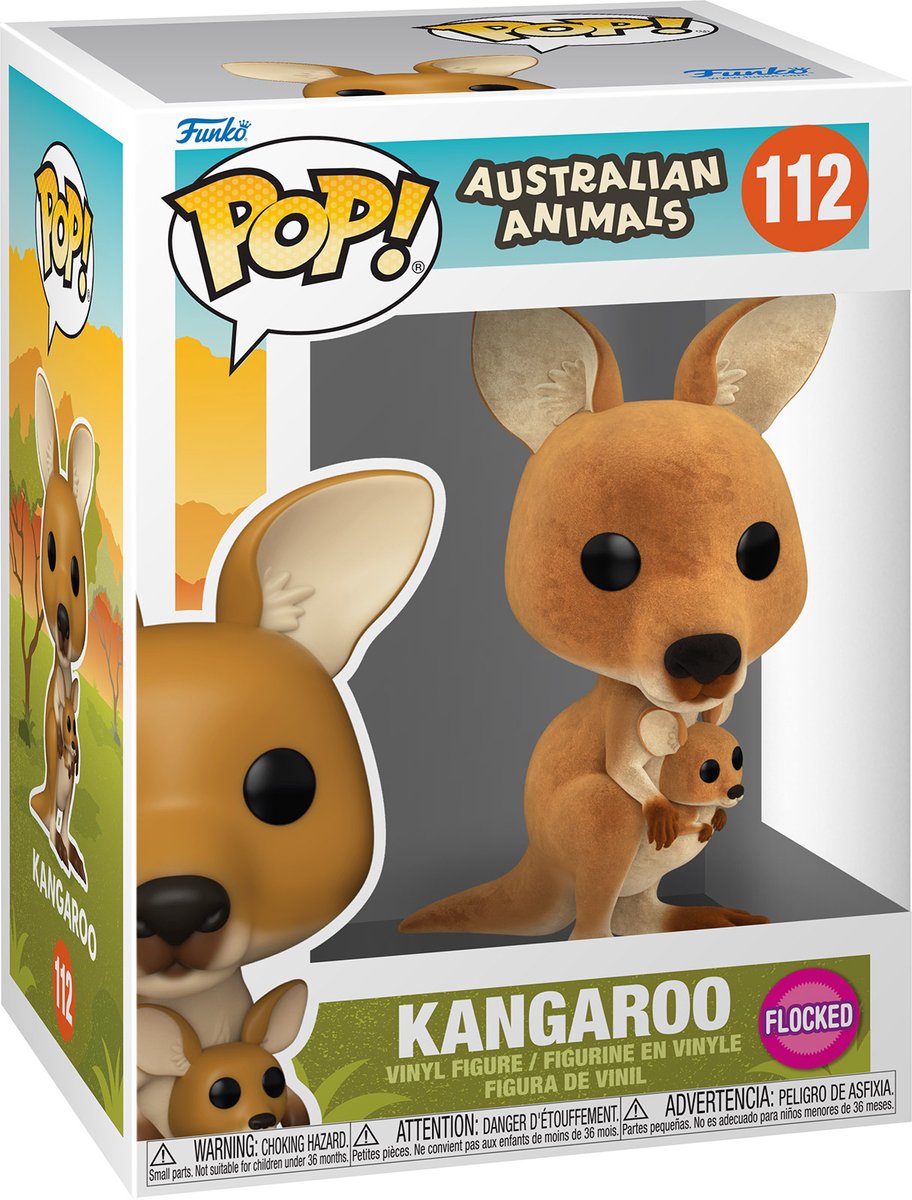 Funko pop! australian animals - kangaroo (flocked) #112